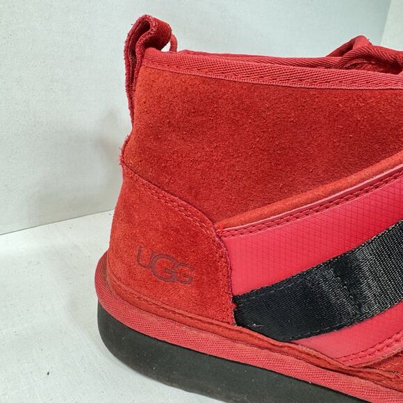 UGG Neumel SnapBack Chukka Boots Men\'s 11 Samba Red Suede Wool Treadlite Comfort main image 12